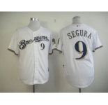 mlb jerseys milwaukee brewers #9 segura white