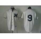 mlb jerseys milwaukee brewers #9 white[M]