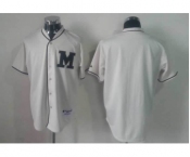 mlb jerseys milwaukee brewers blank white[M]