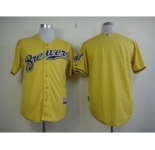 mlb jerseys milwaukee brewers blank yellow[2013 new]