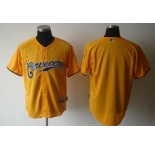 mlb jerseys milwaukee brewers blank yellow