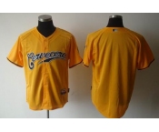 mlb jerseys milwaukee brewers blank yellow