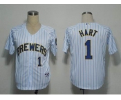 mlb milwaukee brewers #1 har white[blue strip]