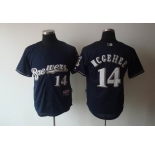 mlb milwaukee brewers #14 mcgehee dk blue(cool base)