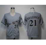 mlb milwaukee brewers #21 braddock grey(cool base)
