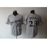 mlb milwaukee brewers #23 weeks grey(cool base)
