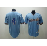 mlb milwaukee brewers #4 molitor m&n blue