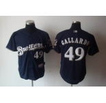 mlb milwaukee brewers #49 gallardo dk blue(cool base)(B)