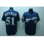 mlb milwaukee brewers #51 hoffman blue[40th patch]