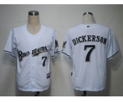 mlb milwaukee brewers #7 dickerson white(cool base)[