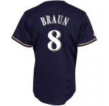 mlb milwaukee brewers #8 braun blue(cool base)