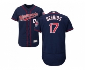 MLB Men Minnesota Twins #17 Jose Berrios Navy Blue Flexbase Authentic Collection Stitched Baseball Jersey
