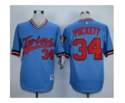 MLB Minnesota Twins #34 Kirby Puckett Light Blue 1984 jerseys