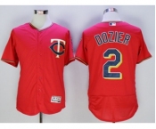 Men Minnesota Twins #2 Brian Dozier Majestic Red Flexbase Authentic Collection Player Jersey