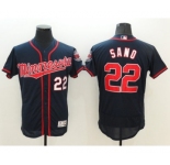 Men Minnesota Twins #22 Miguel Sano Majestic Blue Flexbase Authentic Collection Player Jersey