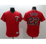 Men Minnesota Twins #22 Miguel Sano Majestic Red Flexbase Authentic Collection Player Jersey