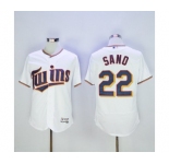 Men Minnesota Twins #22 Miguel Sano Majestic White Flexbase Authentic Collection Player Jersey