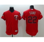 Men Minnesota Twins #22 Miguel Sano Red Stars & Stripes 2016 Independence Day Flex Base Jersey