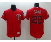 Men Minnesota Twins #22 Miguel Sano Red Stars & Stripes 2016 Independence Day Flex Base Jersey