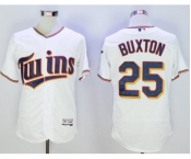 Men Minnesota Twins #25 Byron Buxton Majestic White Flexbase Authentic Collection Player Jersey