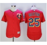 Men Minnesota Twins #25 Byron Buxton Majestic red Flex Base Authentic Collection Player Jersey