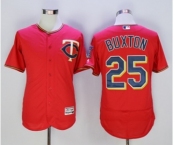 Men Minnesota Twins #25 Byron Buxton Majestic red Flex Base Authentic Collection Player Jersey
