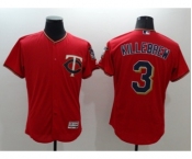 Men Minnesota Twins #3 Harmon Killebrew Majestic Red Flexbase Authentic Collection Player Jersey