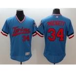 Men Minnesota Twins #34 Kirby Puckett Majestic Blue Flexbase Authentic Collection Cooperstown Player Jersey