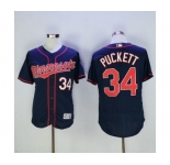 Men Minnesota Twins #34 Kirby Puckett Majestic Blue Flexbase Authentic Collection Player Jersey