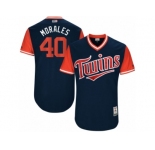 Men's 2017 Little League World Series Twins #40 Bartolo Colon Morales Navy Jersey