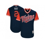 Men's 2017 Little League World Series Twins Brian Dozier #2 Doz Navy Jersey