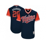 Men's 2017 Little League World Series Twins Eddie Rosario #20 Baudidou Navy Jersey