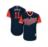 Men's 2017 Little League World Series Twins Jorge Polanco #11 Chulo Navy Jersey
