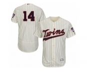 Men's Majestic Minnesota Twins #14 Kent Hrbek Cream Flexbase Authentic Collection MLB Jersey