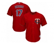 Men's Majestic Minnesota Twins #17 Jose Berrios Authentic Scarlet Alternate Cool Base MLB Jersey
