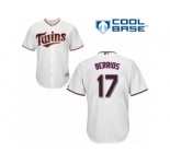 Men's Majestic Minnesota Twins #17 Jose Berrios Authentic White Home Cool Base MLB Jersey
