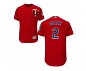 Men's Majestic Minnesota Twins #2 Brian Dozier Scarlet Flexbase Authentic Collection MLB Jersey