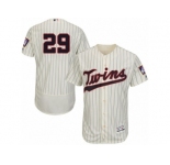 Men's Majestic Minnesota Twins #29 Rod Carew Cream Flexbase Authentic Collection MLB Jersey
