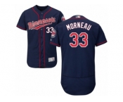 Men's Majestic Minnesota Twins #33 Justin Morneau Navy Blue Flexbase Authentic Collection MLB Jersey