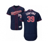 Men's Majestic Minnesota Twins #39 Danny Santana Navy Blue Flexbase Authentic Collection MLB Jersey