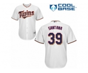 Men's Majestic Minnesota Twins #39 Danny Santana Replica White Home Cool Base MLB Jersey