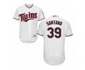 Men's Majestic Minnesota Twins #39 Danny Santana White Flexbase Authentic Collection MLB Jersey