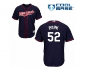 Men's Majestic Minnesota Twins #52 Byung-Ho Park Authentic Navy Blue Alternate Road Cool Base MLB Jersey