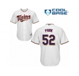 Men's Majestic Minnesota Twins #52 Byung-Ho Park Authentic White Home Cool Base MLB Jersey