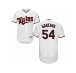 Men's Majestic Minnesota Twins #54 Ervin Santana White Flexbase Authentic Collection MLB Jersey