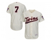 Men's Majestic Minnesota Twins #7 Joe Mauer Cream Flexbase Authentic Collection MLB Jersey