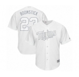 Men's Minnesota Twins #23 Nelson Cruz Authentic Boomstick White 2019 Players Weekend Baseball Jersey