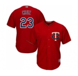 Men's Minnesota Twins #23 Nelson Cruz Replica Scarlet Alternate Cool Base Baseball Jersey