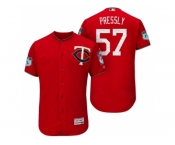 Men's Minnesota Twins #57 Ryan Pressly 2017 Spring Training Flex Base Authentic Collection Stitched Baseball Jersey
