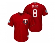 Men's Minnesota Twins #8 Kurt Suzuki 2017 Spring Training Cool Base Stitched MLB Jersey